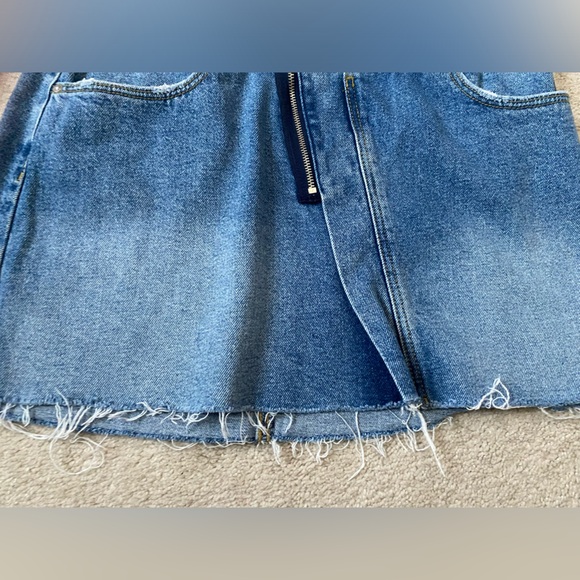 layered mini jean skirt - Picture 4 of 5